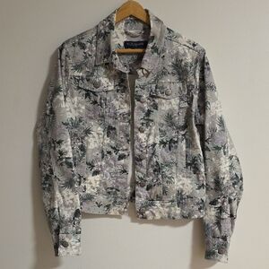 Floral Print Women's Jean Jacket